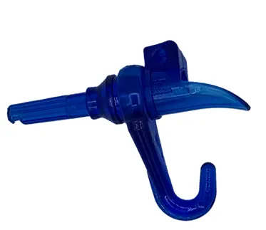 [SPT-PL-5/16CB-HK] Spout, Plastic 5/16" – Clear Blue with Bucket Hook 