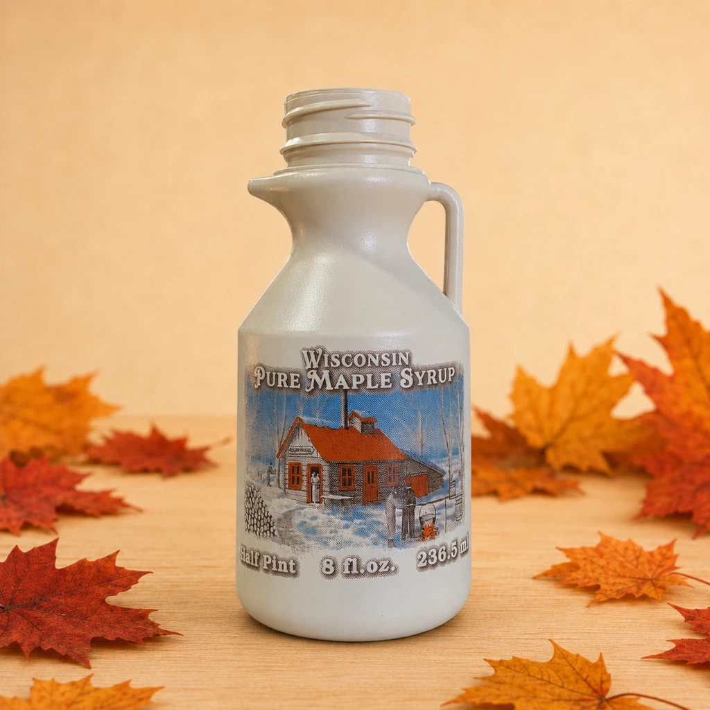 [PB-HP-8-WI] Plastic Bottle – Half Pint, 8 oz (WI Label)