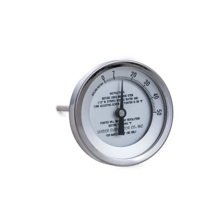 Thermometer, Syrup - 3" dial x 6" stem 1/4" NPT, 0-50 °F