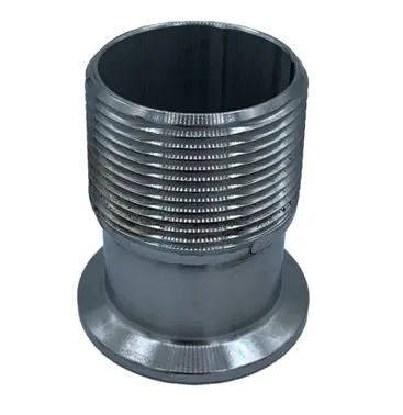 [SANI-NPL-SS-2SAN-1.5NPTM] Sanitary Nipple, Stainless Steel – 2" Sanitary x 1-1/2" NPT Male