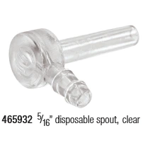 Spout, 5/16" D&G, Clear (5/16 Connection)