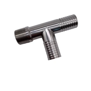 [AM602] Tee, Stainless Steel Barb X MPT – 1" (AM)