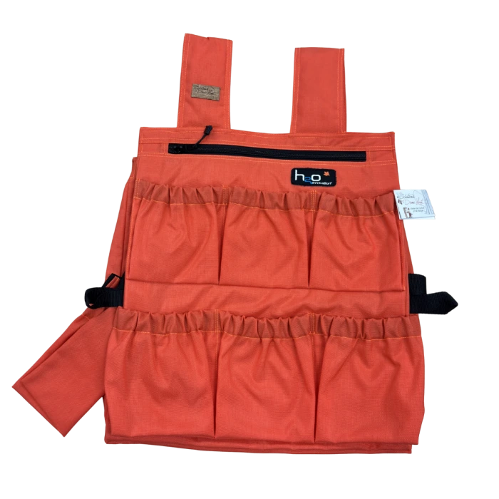 [ERA412TAB6] Tool Pouch, Orange Work Jacket with 6 front pockets, 1 side accessory pocket and 2 zippered pouches