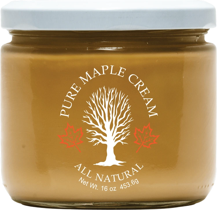 Glass Maple Cream Jar - 1 Pound, Allstate