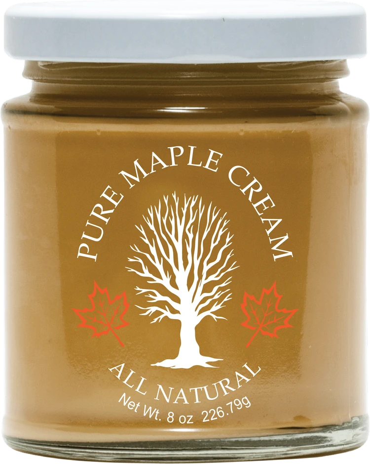 Glass Maple Cream Jar - 1/2 Pound, Allstate