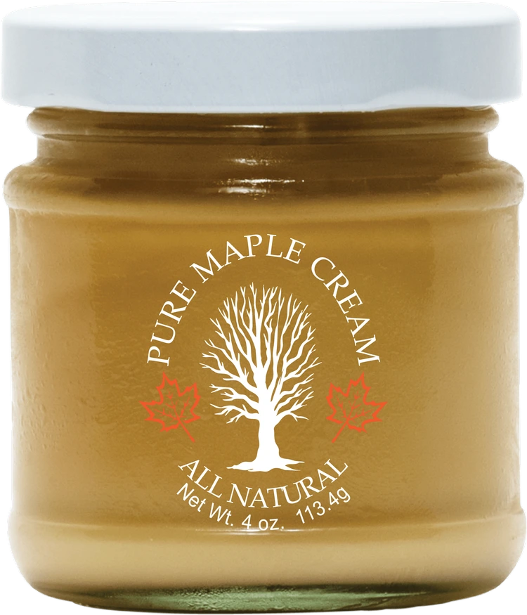 Glass Maple Cream Jar - 1/4 Pound, Allstate