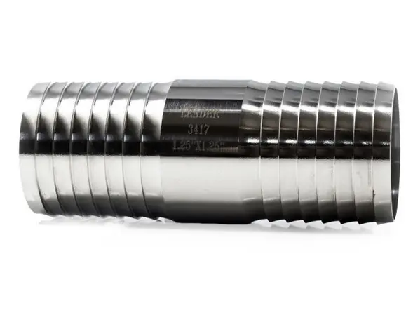 [3416] Union, Stainless Steel Barb – 1" (H2O Leader)