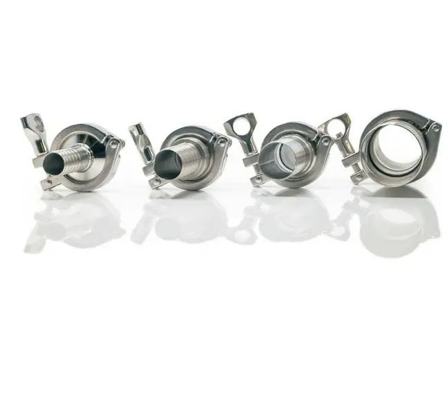 Insertion Fitting, SS – 1-1/4" Barb x 1-1/2" Tri-Clamp 